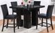 Global Furniture USA D04 5-Piece Black Bar Dining Set-1