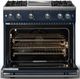 Viking® 5 Series 36" Slate Blue Pro Style Gas (NG) Range with Polished Chrome Trim-1