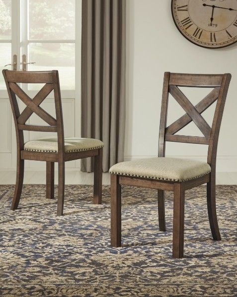 Signature Design by Ashley® Moriville Beige/Brown Dining Side Chair-4
