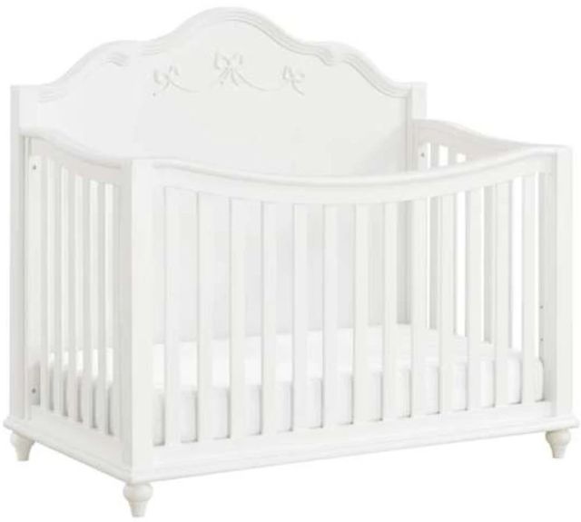 Elements International Alana White Crib with Guardrails-0