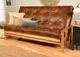 Kodiak Furniture Monterey Oregon Trail Saddle/Butternut Queen Futon with Mattress-4