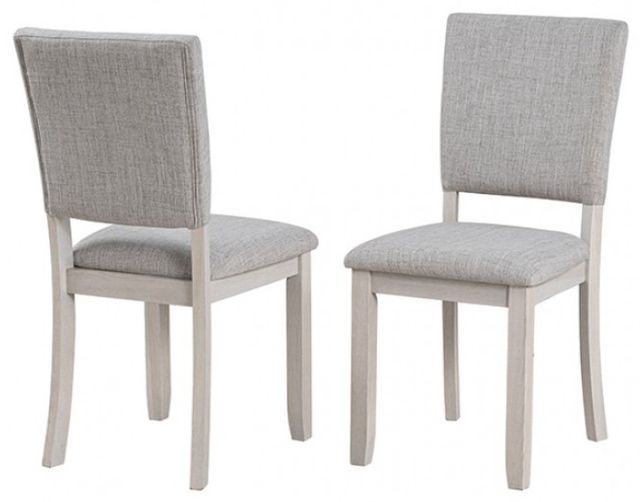 Furniture of America® Sauro 4-Piece Gray Upholstered Side Chair-1