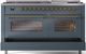 Ilve® Nostalgie II Series 60" Blue Grey Pro Style Dual Fuel Range-4