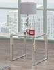 Titus Furniture T5015 Glass Top End Table with Chrome Frame -0