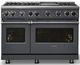 Viking® 7 Series 48" Cast Black Pro Style Liquid Propane Gas Range with 12" Reversible Griddle-2