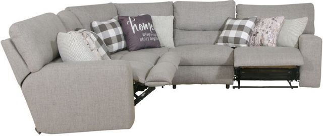 Catnapper® Rockport 5-Piece Gray Manual Reclining Curved Sectional-7