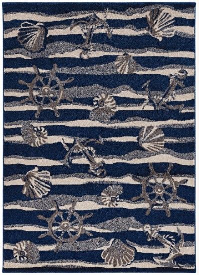 KAS Rugs Lucia Blue Seashore 5'x8' Area Rug-0