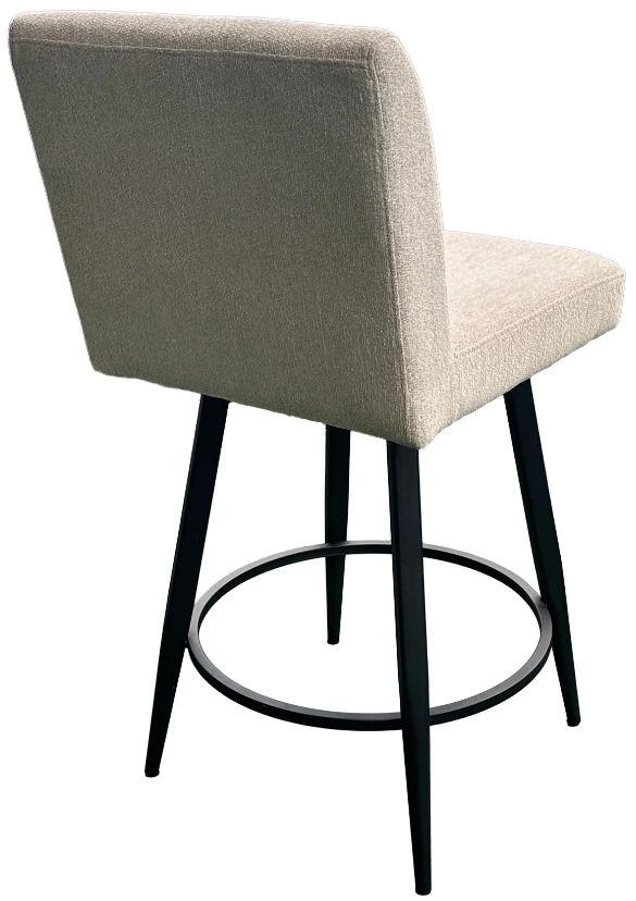 Intercon Champagne Metal Base Barstool with Parson Seat-3