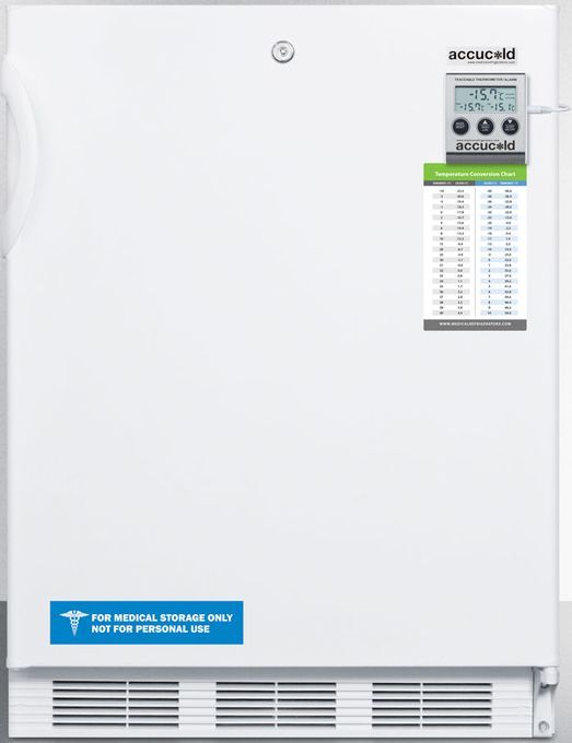 Accucold® 3.2 Cu. Ft. White Built In Under The Counter Upright Freezer