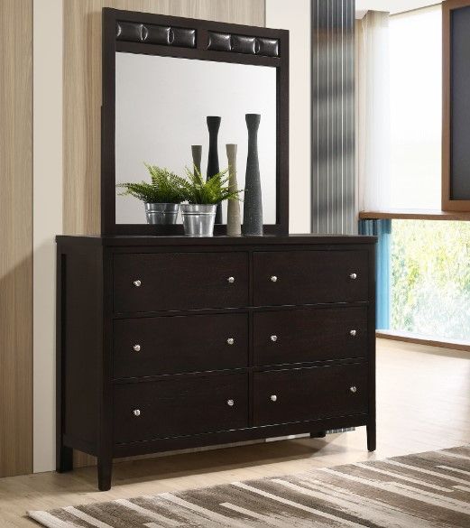 Coaster® Carlton Cappuccino Dresser and Mirror Set-5