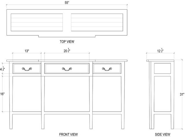 Bramble Customizable Amherst Narrow Console Table-1