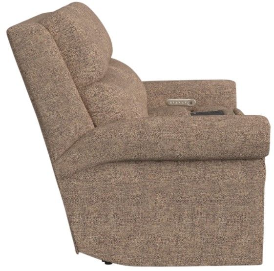 Flexsteel® Customizable Bernard Fabric Power Reclining Loveseat with Console, Headrest and Lumbar-4