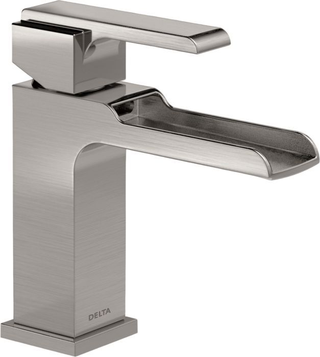 Delta Ara® Stainless Single Handle Channel Bathroom Faucet-0