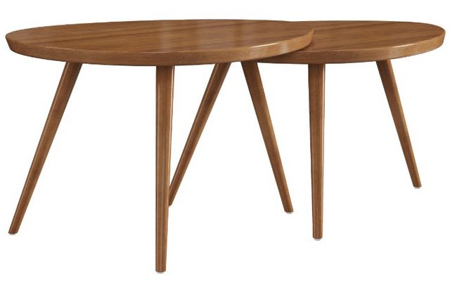 HH2 Home Margo Walnut Bunching Cocktail Table