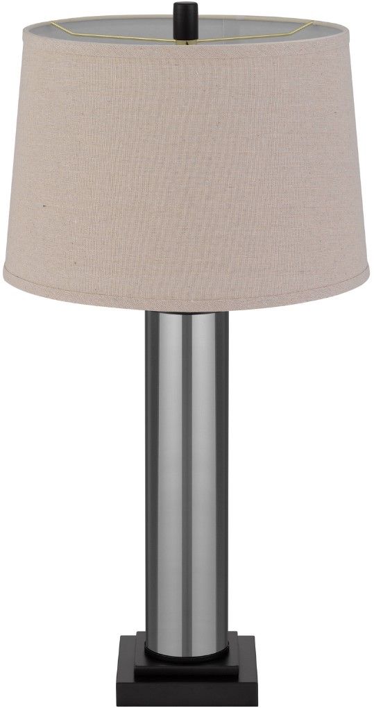 Cal® Lighting & Accessories Column Style 2-Piece Black Table Lamp Set-2