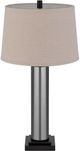 Cal® Lighting & Accessories Column Style 2-Piece Black Table Lamp Set-2
