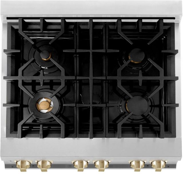 ZLINE Autograph Edition 30" Stainless Steel Pro Style Dual Fuel Range-3