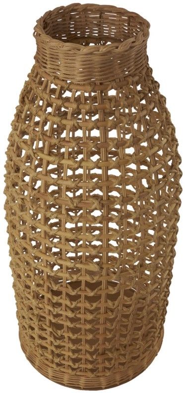 Deco Marche Brown 25" Woven Decorative Vase with Open Framed Grid Design-1