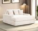 Furniture of America® Veyrier White Arm Chaise-4