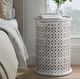Jofran Inc. Global Archive Decker Antique White Large Drum Table-1