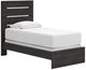 Signature Design by Ashley® Hollivern Dark Gray Twin Panel Bed-0