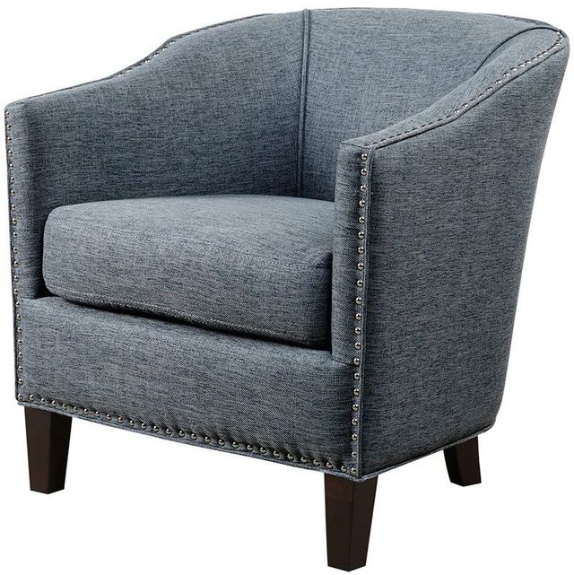 Olliix by Madison Park Slate Blue Fremont Barrel Arm Chair-2