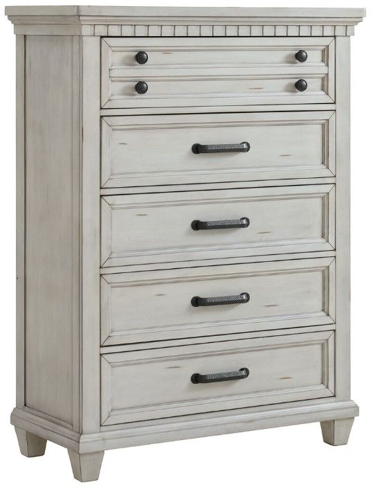 Elements International McCoy Antique White Chest-0