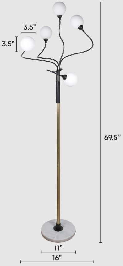 Classy Living Celestial Branch Soft Gold Floor Lamp-1