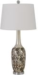 Cal® Lighting & Accessories 2-Piece Paxton Brushed Steel/White Table Lamp Set-1