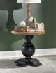 Legacy Classic Vintage Market Barnwood Oak/Kettle Black Urn Base End Table-1