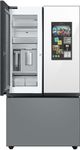 Samsung Bespoke 24 Cu. Ft. Matte Grey/White Glass Counter Depth 3-Door French Door Refrigerator with Family Hub™-2