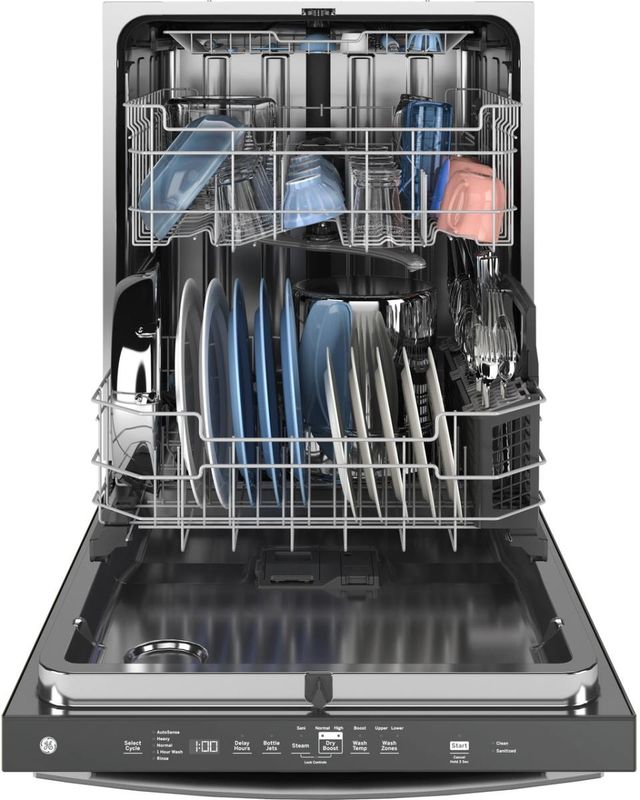 GE® ENERGY STAR® 24" Fingerprint Resistant Stainless Steel Top Control Built-In Dishwasher with Sanitize Cycle-3
