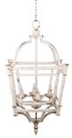 A & B Home Classic Vintage Antique White Bird Cage Chandelier-2