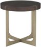 Fairfield® Goddard Smoked Stone End Table with Champagne Base-2