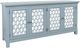 Jofran Inc. Isabella Blue 69" Mirrored Accent Cabinet-0
