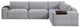 Homelegance® Tidal 4-Piece Gray Modular Sectional-2