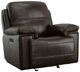 Flexsteel® Fenwick Dark Brown Power Gliding Recliner with Power Headrest-0