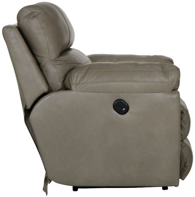 Catnapper® Costa Putty Leather Power Lay Flat Recliner-4