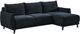 Luonto® Furniture Dolphin 2-Piece Black/Glamour Full XL Sleeper Sectional-1