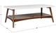 Northfield Living Parker White Coffee Table with Pecan Base-2
