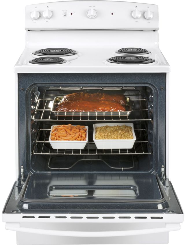 GE® 30" White Freestanding Electric Range-4