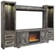 Signature Design by Ashley® Wynnlow 4-Piece Rustic Gray Entertainment Center with Electric Fireplace-0
