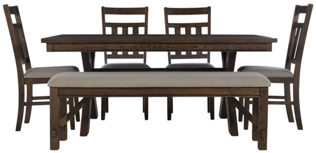 Powell® Turino 6-Piece Gray/Rustic Umber Dining Set-2