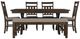Powell® Turino 6-Piece Gray/Rustic Umber Dining Set-1