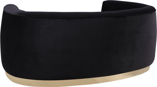 Meridian Furniture Julian Black/Gold Velvet Loveseat-1