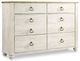 Signature Design by Ashley® Willowton 4-Piece Whitewash Full Storage Panel Bed Set-2