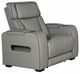 American Wholesale Furniture Opulence Taupe Power Recliner with Power Headrest-0