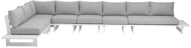Meridian Furniture Maldives 6-Piece Gray Fabric Outdoor Sectional-1