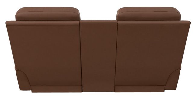 La-Z-Boy® Greyson Caramel Leather Power Reclining Loveseat with Console and Headrest-3