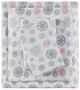 Olliix by True North by Sleep Philosophy Cozy Flannel Pink/Grey Snowflakes Twin XL 100% Cotton Printed Sheet Set-0